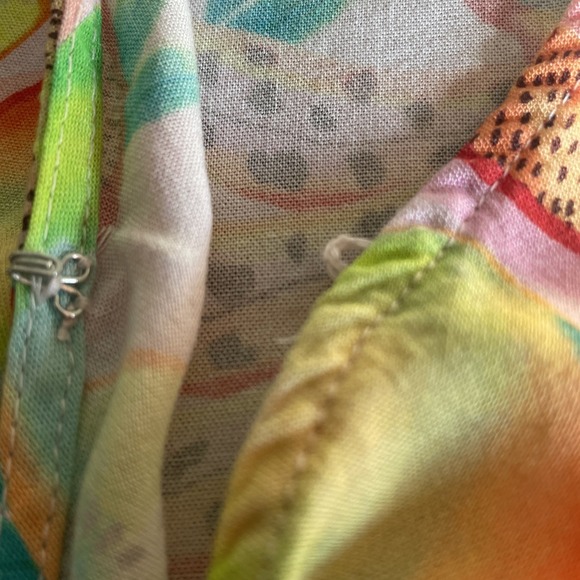 Farm Rio Wrap Blouse Womens XL Pink Rainforest Print Colorful summery Fairy Comf - Picture 9 of 16